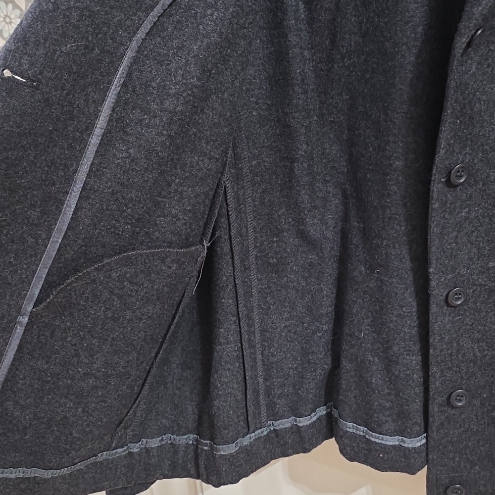 Miss Pendleton Vintage 100% Virgin Wool Made In USA Blazer Gray Black Size Med - Picture 10 of 10